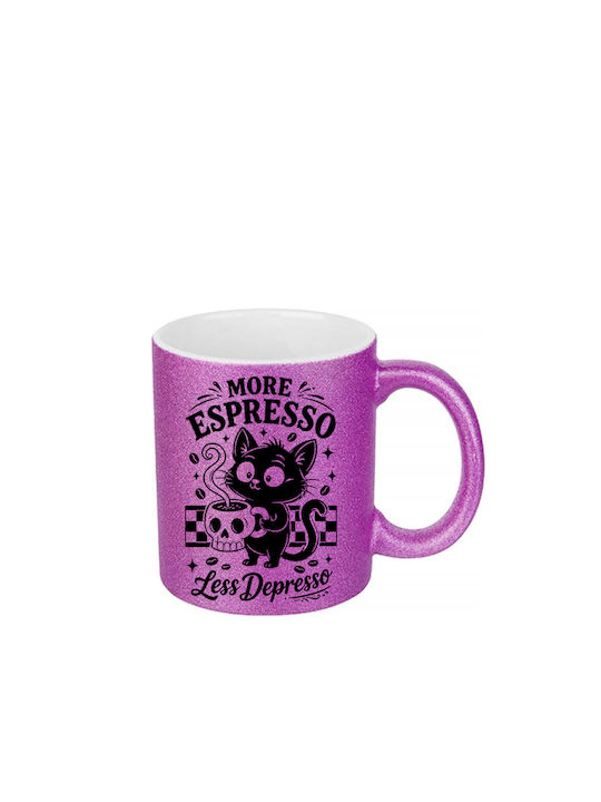 Digital Place Glitter Fuchsia More Espresso Les...