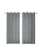 Cucraf Set Curtains With Grey Grommets 140x225cm