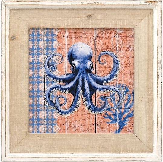 Панел Платнен Vintage Октопод 40x40x2