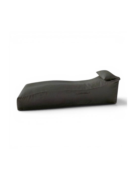 Πολυμορφική Πουφ Ξαπλώστρα Αδιάβροχη Dark Grey 170x70x55cm