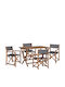 Outdoor Dining Set Textilene 5 Pieces HomeMarkt
