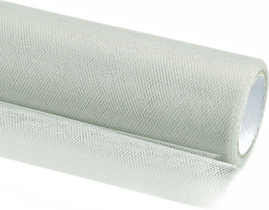 PartyDeco Dekorationsstoff Tüll 15x900cm Grau