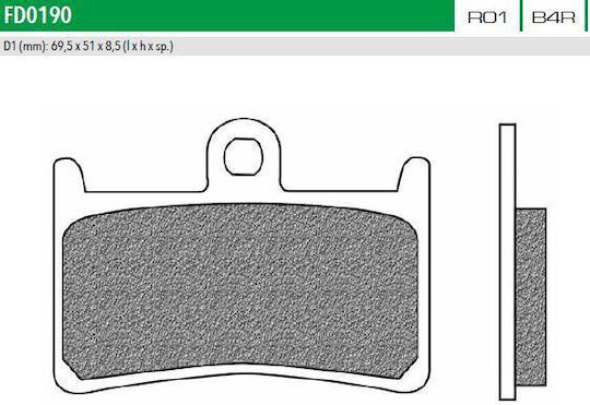 Motorcycle Brake Pads Fd0190bt1 Tmachs 500 10 Newfren F168 220 252