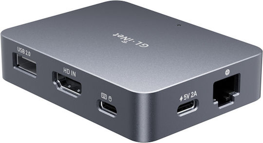 GL-iNet GL-RM1 v2 KVM и превключвател на данни с Ethernet / USB / USB 2.0 / USB-C