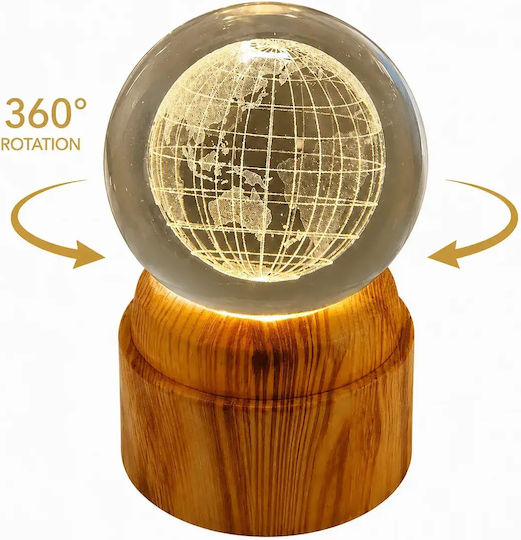 Decorative Rotating LED Warm White Crystal Ball