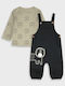 Kids Set With Summer Dungarees 2 Pieces Anthracite