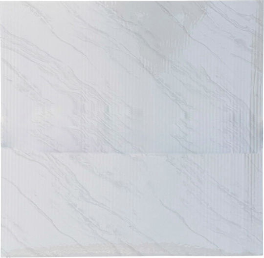 Αυτοκόλλητη Ταπετσαρία Τοίχου Λευκή 60x60cm