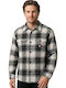 Long Sleeve Overshirt in Oversized Checked Black Line