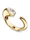 Guess Women's Ring with Stones from Gold Plated Steel