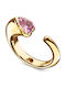 Guess Women's Ring with Stones from Gold Plated Steel