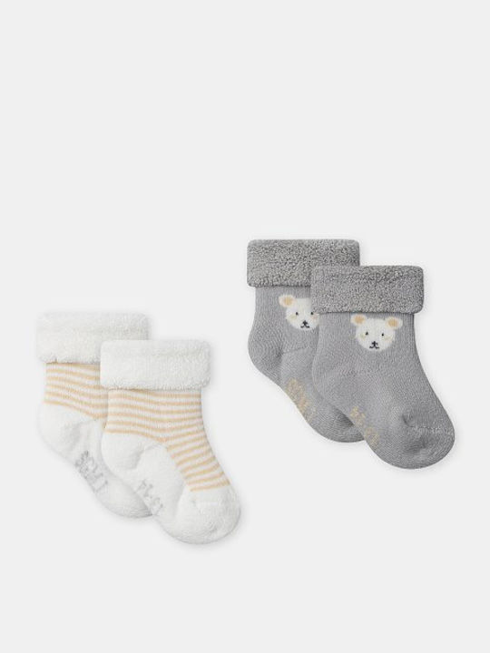 Sergent Major Kids' Socks Ecru 2 Pairs