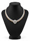 Liva Fashion Double Geometric Gold Plated Necklace
