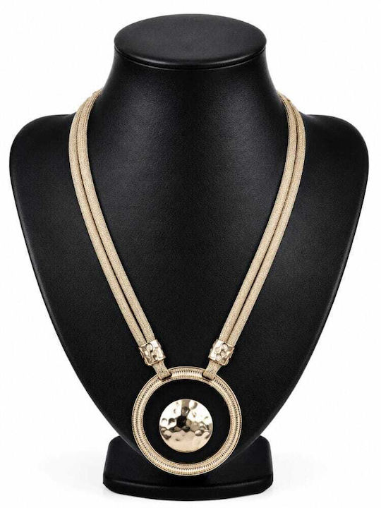 Liva Fashion Double Geometric Gold Plated Necklace