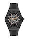 Beverly Hills Polo Club Men's Watch 46mm Automatic with Black Rubber Strap