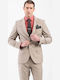 Men's Suit with Slim Fit Beige
