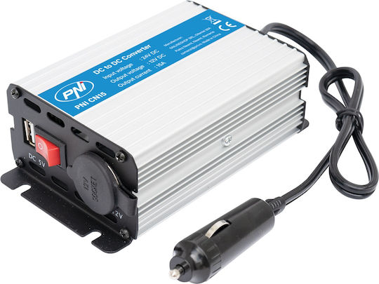 Pni Cn15 Voltage Converter 24V 12V 180W 15A Usb Port