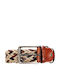 Men's Leather Knitted Beige Belt