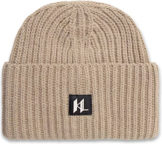 Beanie Men's Knitted Beanie in Beige