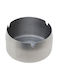 Μεταλλικό Τασάκι Round Ashtray Silver Matt Large 9,5cm