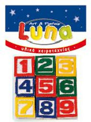 Luna Дървени Номерирани Кубчета 9 Бр 038423 Luna Дървени Номерирани Кубчета 9 Бр 038423