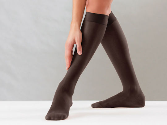 Sanyleg 15-21 Mm Hg Calf High Graduated Compression Black Socks