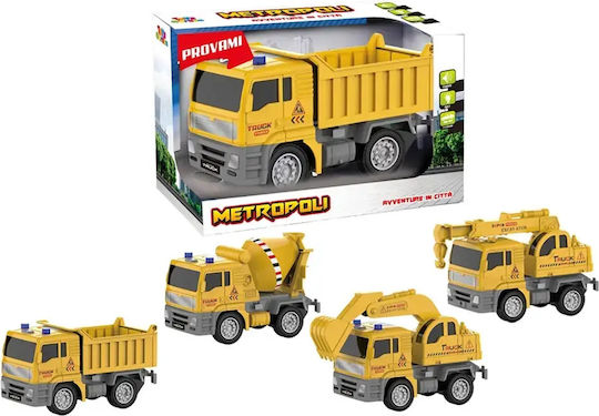 Metropoli Construction Truck - 4 Pcs Truck Pull Back for 1.5+ Years