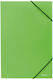 File Folder with Rubber Band and Elastic for A4 Paper Green Folder