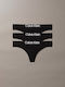 Damen-Slips 3er Pack Schwarz