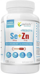 Wish Pharmaceutical Organic Selenium 200µg + Zinc 15mg + Prebiotic 120 Capsules Wish Pharmaceutical Organic Selenium 200µg + Zinc 15mg + Prebiotic 120 Capsules