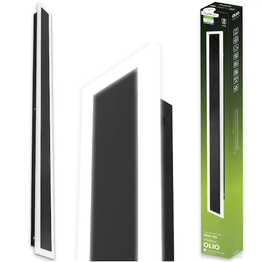 Olio Επιτοίχιο Φωτιστικό Κήπου Led Απλίκα 30w 4000k 100cm Ip65 Φωτισμος