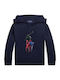 Kids Sweatshirt with Navy Blue Hood Polo Polo