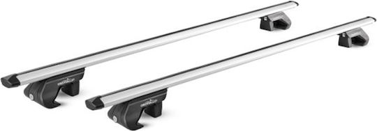Green Valley Green Valley Autodachträger Aluminium 135cm Universell mit Dachträgerfüßen und Schloss Silber