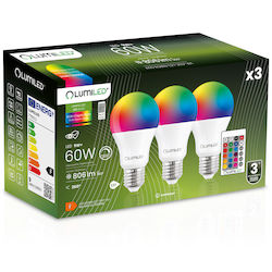 Lumiled Becuri inteligente LED 9W E27 alb cald 3 bucăți Lumiled Becuri inteligente LED 9W E27 alb cald 3 bucăți