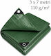 Pânză Impermeabilă De Acoperire 110gr/m² 7x3m Verde