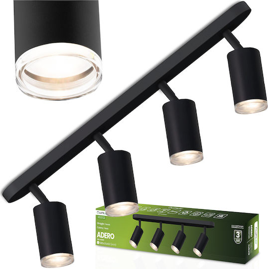 Lumiled Decken- und Wandleuchten mit 4 Spots in Schwarz Farbe