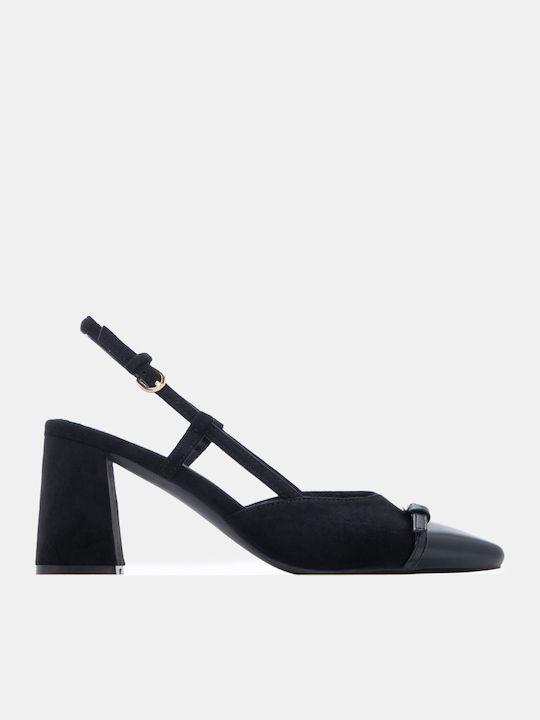 Luigi Pointed Toe Heels with Medium Black Heel