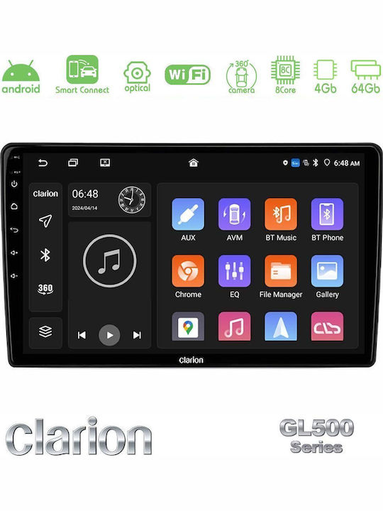 Clarion Auto-Audiosystem für Toyota Celica / GT86 / Sequoia mit Touchscreen 9" (Bluetooth/USB/Eingebautes Wi-Fi / 3G/GPS/Apple CarPlay/Android Auto)