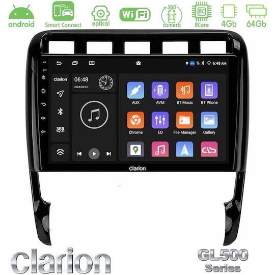 Clarion Car Audio System for Porsche Cayenne 2003-2010 Bluetooth USB WiFi GPS Apple CarPlay Android Auto with 9" Touch Screen