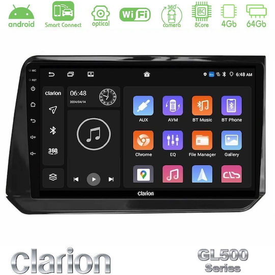 Clarion Ηχοσύστημα Αυτοκινήτου για Nissan Note 2021-2026 (Bluetooth/USB/WiFi/GPS/Apple-Carplay/Android-Auto) με Οθόνη Αφής 10"