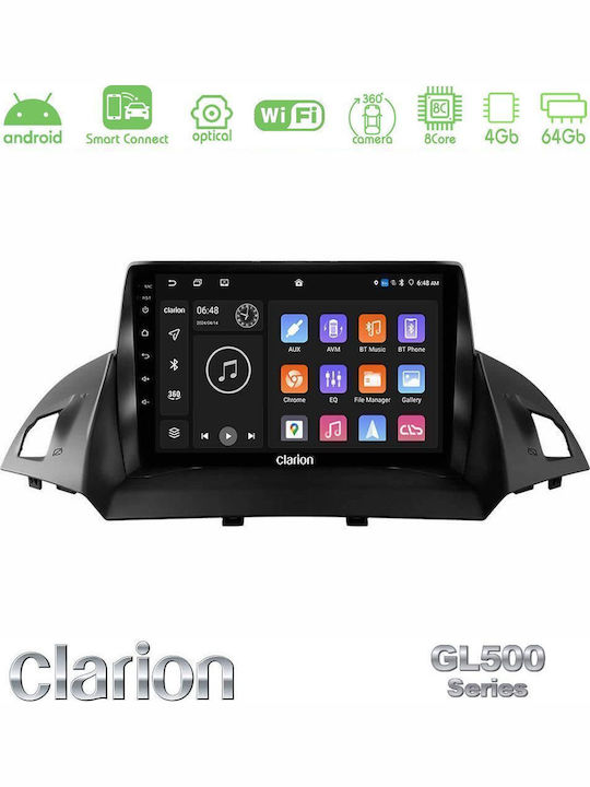 Clarion Ηχοσύστημα Αυτοκινήτου για Ford C-Max / Kuga (Bluetooth/USB/WiFi/GPS/Apple-Carplay/Android-Auto) με Οθόνη Αφής 9"