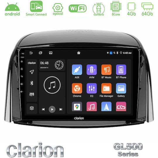 Clarion Car Audio System for Renault Koleos 2007-2015 (Bluetooth/USB/WiFi/GPS/Apple CarPlay/Android Auto) with 9" Touch Screen