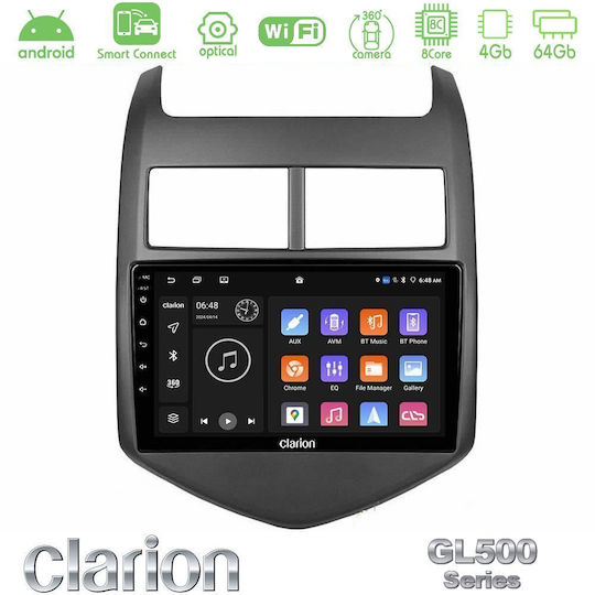 Clarion Ηχοσύστημα Αυτοκινήτου για Chevrolet Aveo 2011-2017 (Bluetooth/USB/WiFi/GPS/Apple-Carplay/Android-Auto) με Οθόνη Αφής 9"