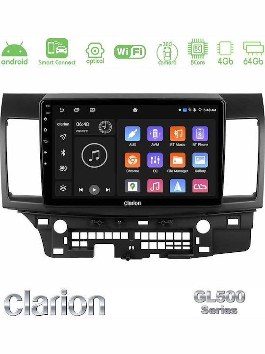 Clarion Sistem Audio Auto pentru Mitsubishi Lancer 2008 – 2015 Bluetooth USB Wi-Fi GPS Apple CarPlay Android Auto cu Ecran Tactil 10"
