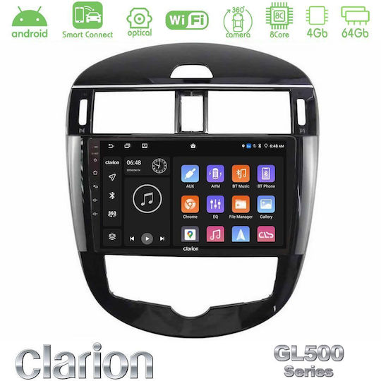 Clarion Автомобилна Аудио Система за Nissan Pulsar 2015-2018 с A/C (Bluetooth/USB/Вграден Wi-Fi/GPS/Apple CarPlay/Android Auto) с Touch Screen 9"