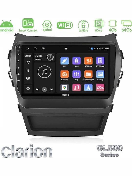 Clarion Ηχοσύστημα Αυτοκινήτου για Hyundai iX45 2012-2017 (Bluetooth/USB/WiFi/GPS/Apple-Carplay/Android-Auto) με Οθόνη Αφής 9"