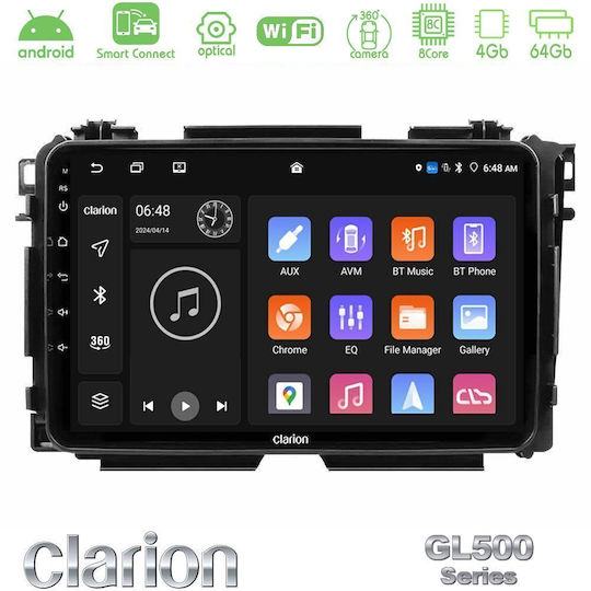 Clarion Car Audio System for Honda HR-V 2014-2021 Bluetooth USB WiFi GPS Apple CarPlay Android Auto with 9" Touch Screen
