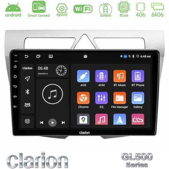 Clarion Auto-Audiosystem für Kia Picanto (Bluetooth/USB/WiFi/GPS/Apple CarPlay/Android Auto) mit 9 Zoll Touchscreen