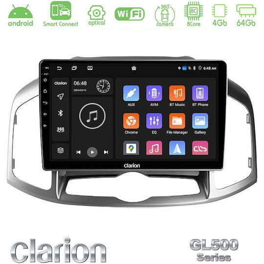 Clarion Car Audio System for Chevrolet Captiva 2012-2016 (Bluetooth/USB/WiFi/GPS/Apple CarPlay/Android Auto) with 9" Touch Screen