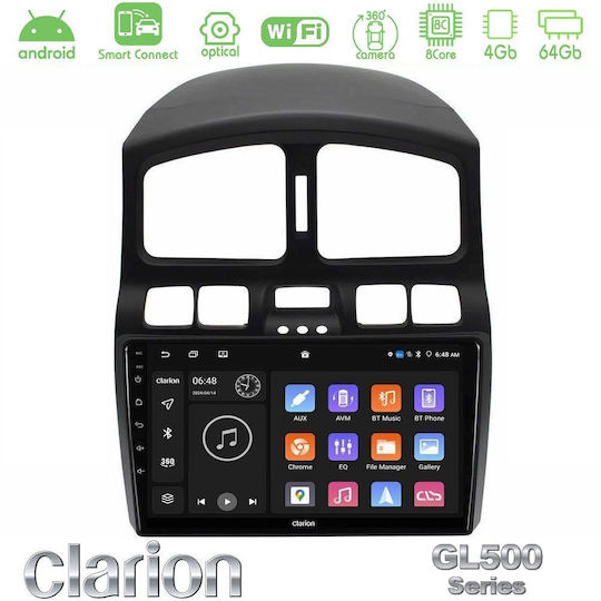 Clarion Car Audio System for Hyundai Santa Fe 2000-2006 Bluetooth USB WiFi GPS Apple CarPlay Android Auto with 9" Touch Screen