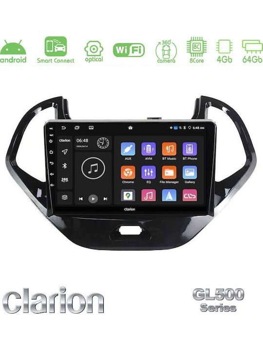 Clarion Car Audio System for Ford Ka 2016-2020 Bluetooth USB WiFi GPS Apple CarPlay Android Auto with 9" Touch Screen